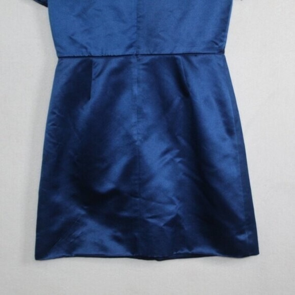 Marc by Marc Jacobs women's mini dress size 6 blue satin silk wool disco chic - Picture 12 of 12